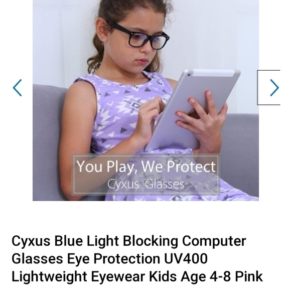 CYXUS Blue Light Blocking Kids Age 4-8 Black Computer Glasses - Picture 15 of 16